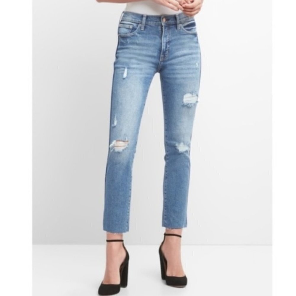Gap Slim Straight Distressed Jeans Size 2/26R - Picture 8 of 8